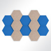 Vorschau QP Schallabsorber Basotect Hexagon-Set 12-teilig  290mm Grau, Blau Braun, Blau