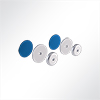 Vorschau QP Akustikpaneel Wall & Ceiling Support 2 Magnete 36mm fr Glas und Wand Grau 7035 Blau 5005