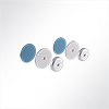 Vorschau QP Akustikpaneel Wall & Ceiling Support 2 Magnete 36mm fr Glas und Wand Gelb 1007 Blau 5009