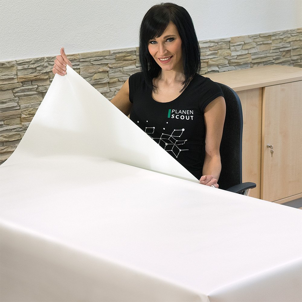 Artikelbild Abwaschbare PVC Tischdecke wei 150x100cm