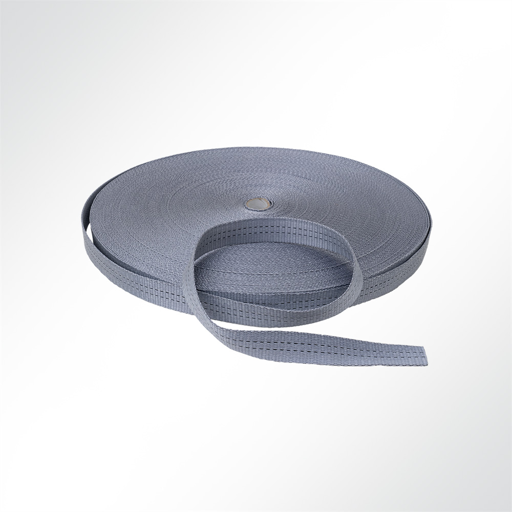 Artikelbild Gurtband Polyester (PES), 35 mm breit, 2 mm stark, 3200 Kg, grau
