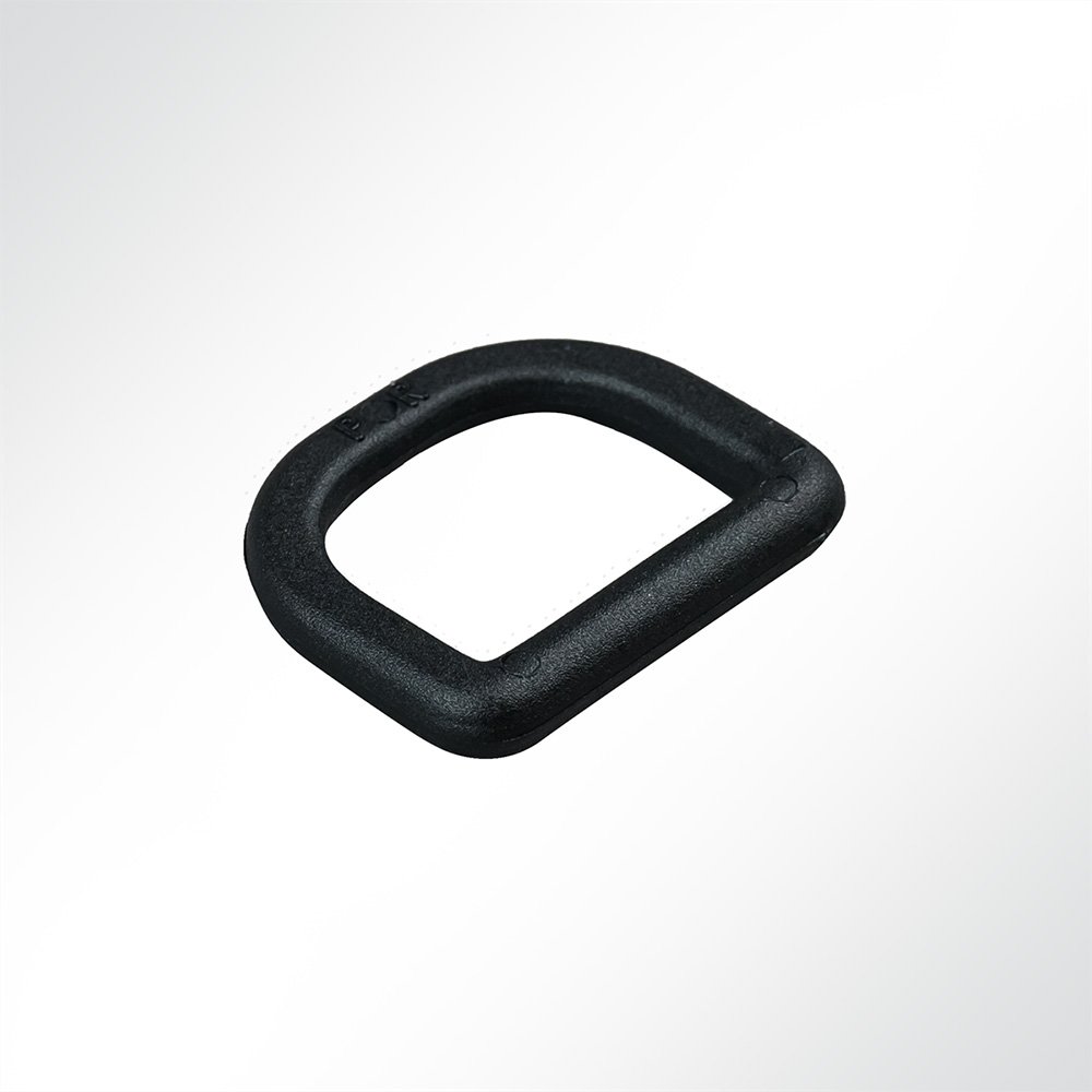 Artikelbild D-Ringe Halbrundring Kunststoff schwarz 25x30x5mm