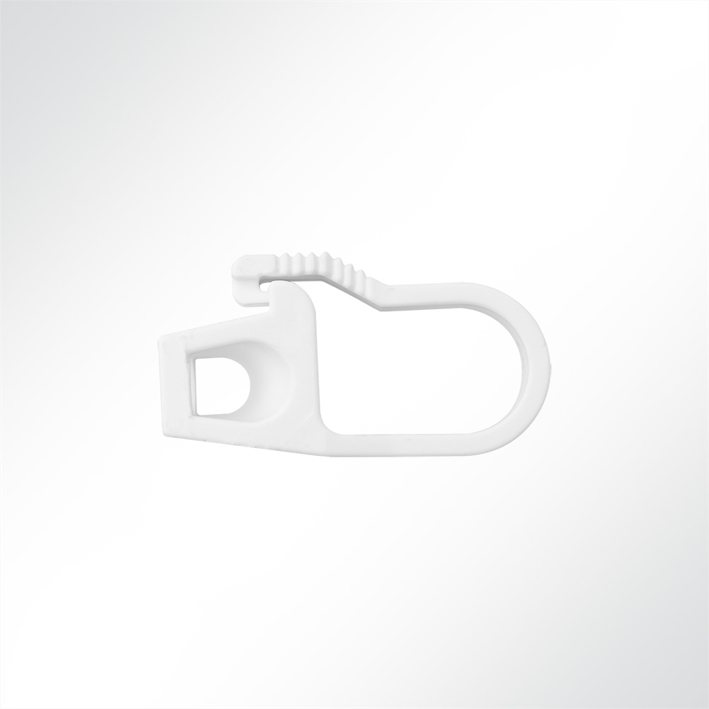 Artikelbild Haken aus Nylon Kunststoff mit Sicherung fr 6mm Seil Wei