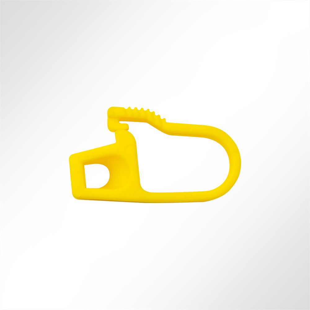 Artikelbild Haken aus Nylon Kunststoff mit Sicherung fr 6mm Seil Gelb
