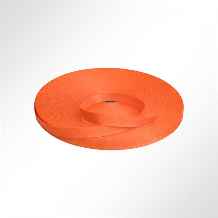 Gurtband Polyester (PES), 25 mm breit, 1 mm stark, 800 Kg, orange