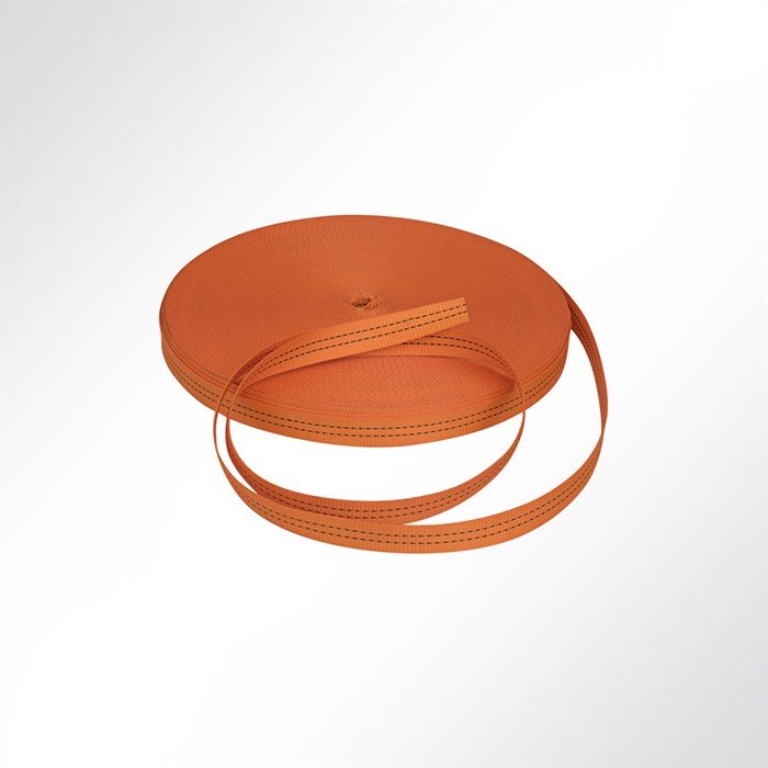 Gurtband Polyester (PES), 35 mm breit, 2 mm stark, 3200 Kg, orange