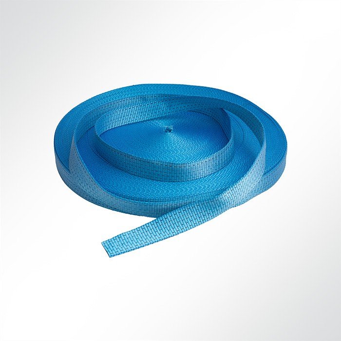 Gurtband Polyester (PES), 50 mm breit, 3 mm stark, 7500 Kg, blau