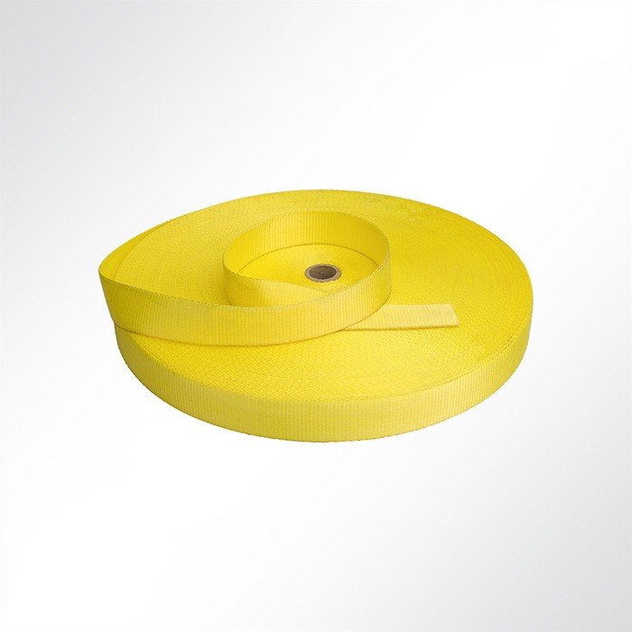 Gurtband Polyester (PES), 50 mm breit, 2 mm stark, 5000 Kg, gelb
