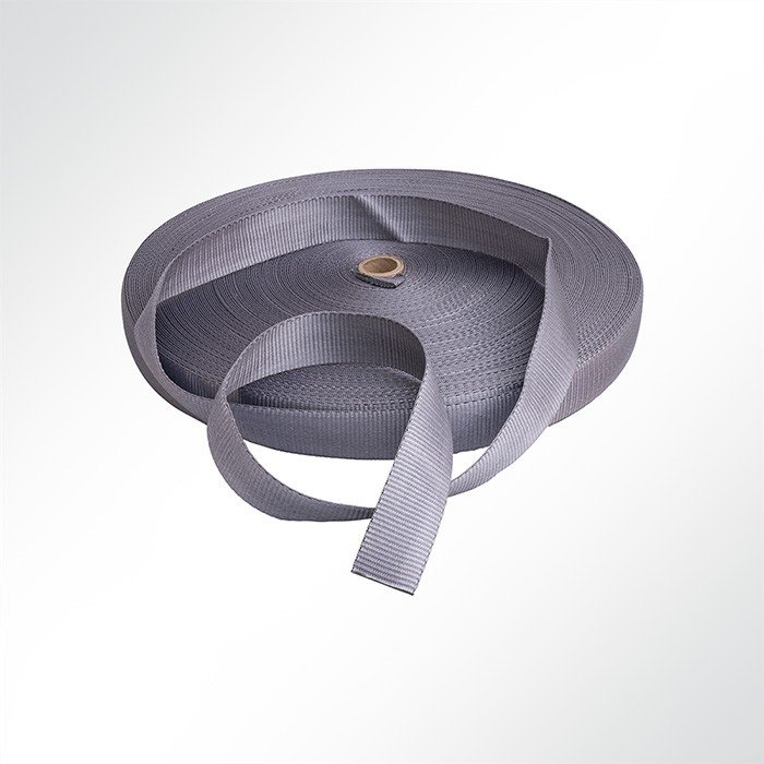 Gurtband Polyester (PES), 50 mm breit, 2 mm stark, 5000 Kg, grau