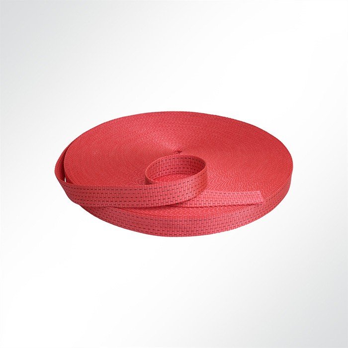 Gurtband Polyester (PES), 50 mm breit, 3 mm stark, 7500 Kg, rot