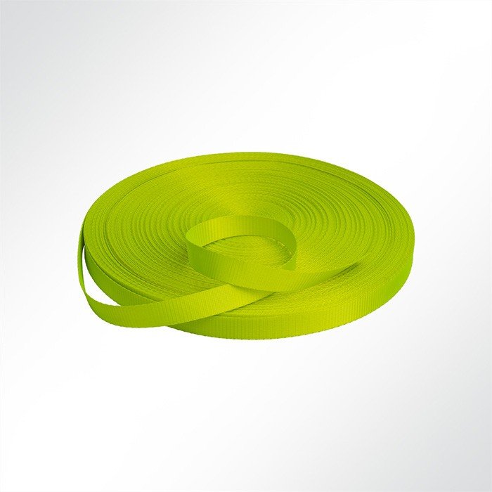Neon Gurtband Polyester (PES) 25mm breit, 1mm stark, 1200 Kg