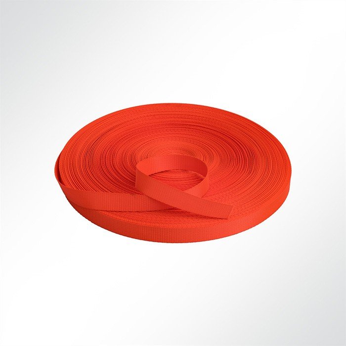 Neon Gurtband Polyester (PES) 25mm breit, 1mm stark, 1200 Kg
