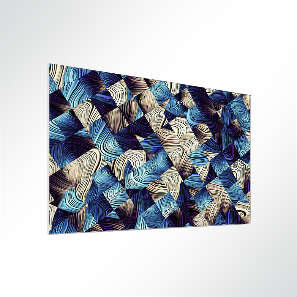 Artikelbild Absorberbild - Eine abstrakte blau weie Grafik 50x50x5,5cm