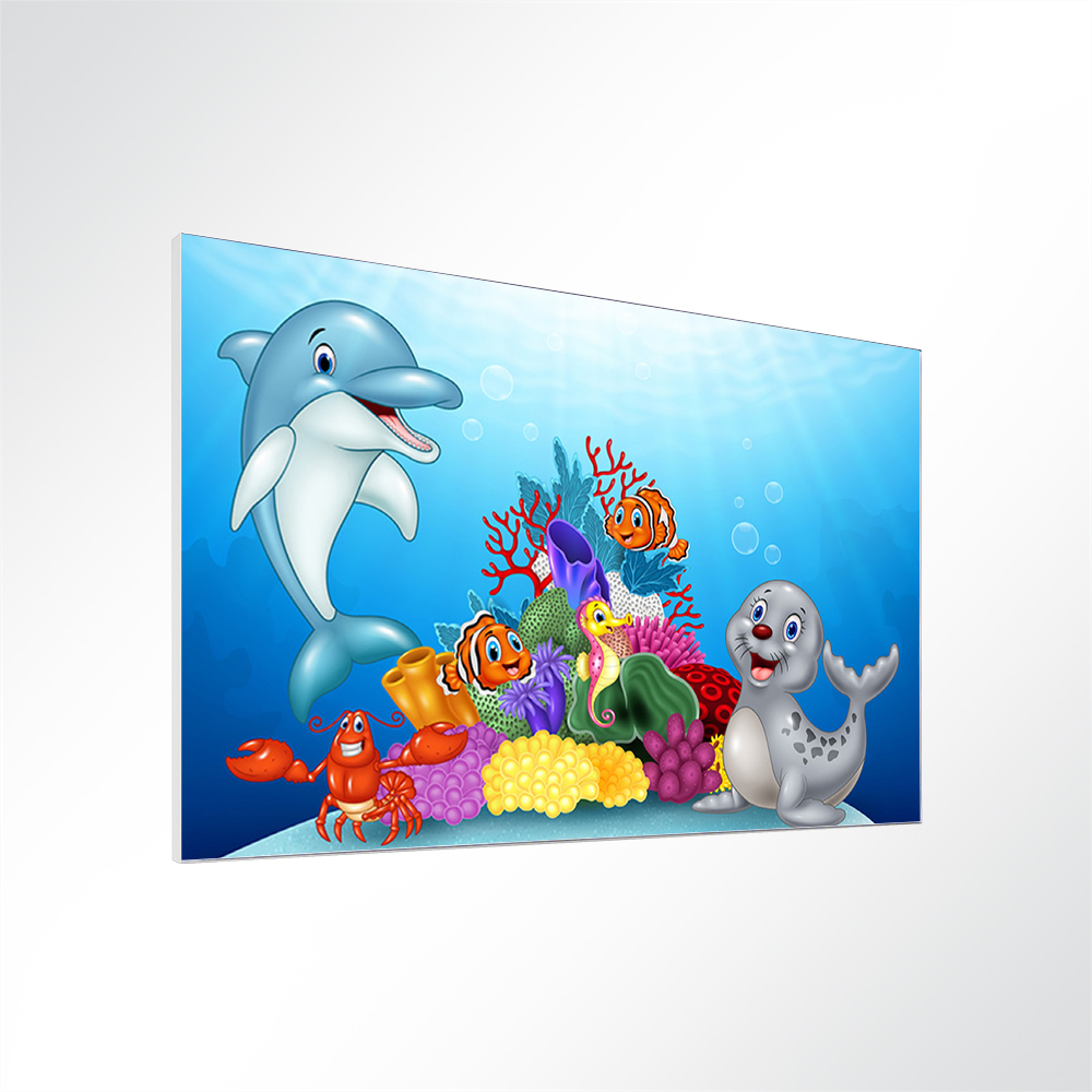 Artikelbild Absorberbild - Cartoon Meeresbewohner im Korallenriff 80x60x5,5cm