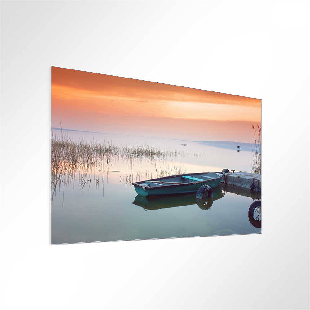 Artikelbild Absorberbild - Ein Fischerboot im Morgengrauen 50x50x5,5cm