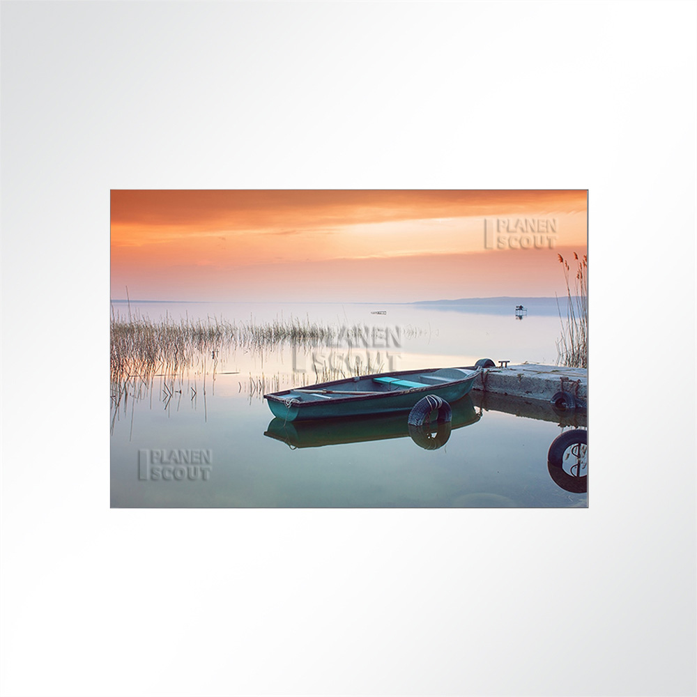 Artikelbild Absorberbild - Ein Fischerboot im Morgengrauen 50x50x5,5cm