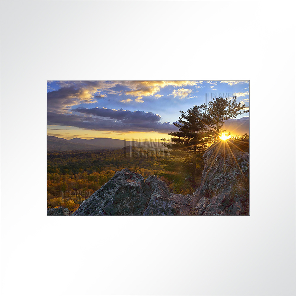 Artikelbild Absorberbild - Sonnenuntergang in den Bergen 50x50x5,5cm