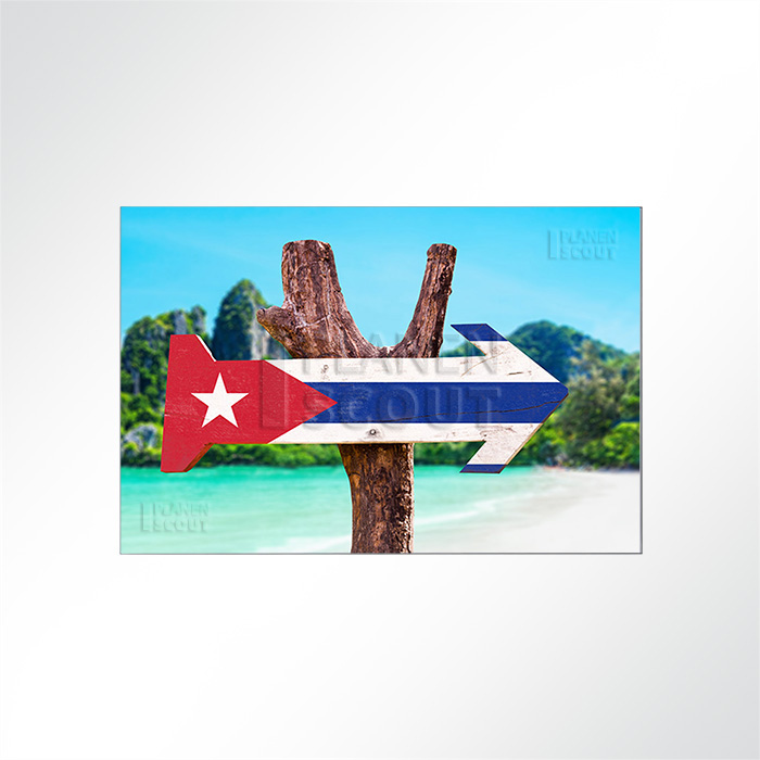 Akustikbild Cuba - Ein hlzernes Schild weist den Weg zum Strand