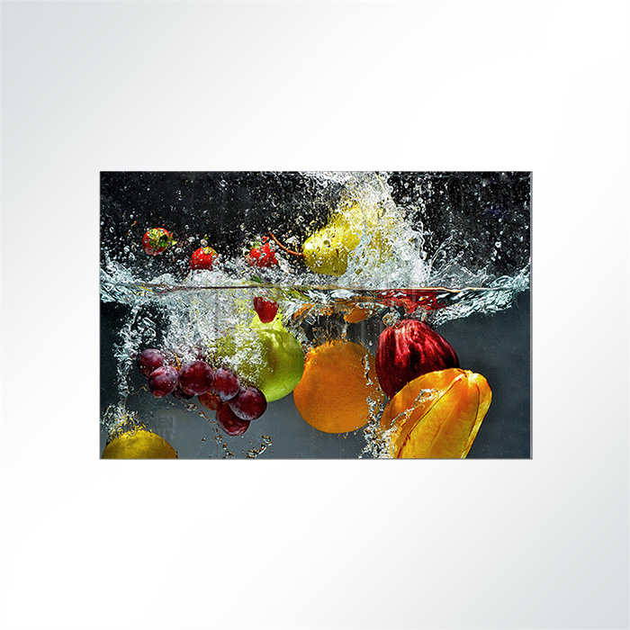 Akustikbild - Früchte fallen ins Wasser