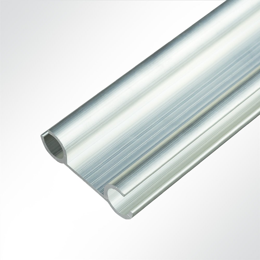 Artikelbild Doppelkederschiene Doppelkederleiste Doppelkederprofil Aluminium pressblank für Keder 6,0-8,0mm 1m