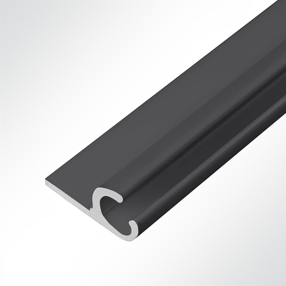 Artikelbild Kederschiene Kederleiste Kederprofil Aluminium Schwarz fr Keder 6,0-9,0mm Lnge 1m
