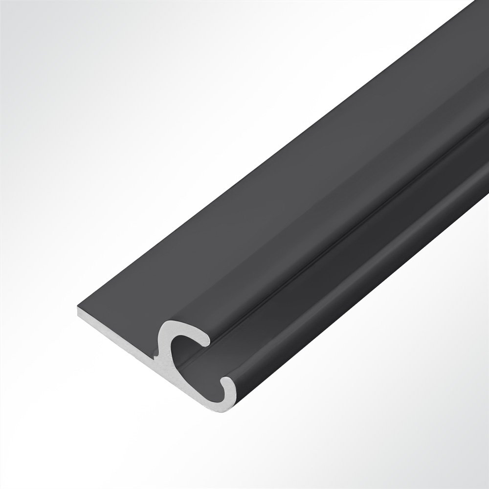 Kederschiene Kederleiste Kederprofil Aluminium pressblank für Keder 5,5mm  Länge 1m