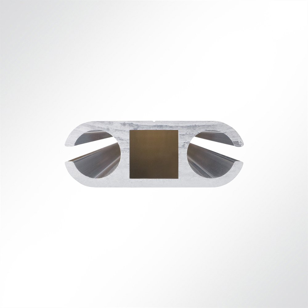 Artikelbild Doppelkederschiene Doppelkederleiste Doppelkederprofil Aluminium pressblank für Keder 6,0-15,0mm 1m