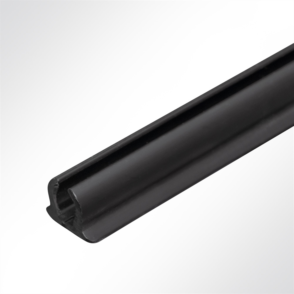Artikelbild Kederschiene Kederleiste Kunststoff Schwarz Länge 1m für Keder 5,5 - 7,5mm