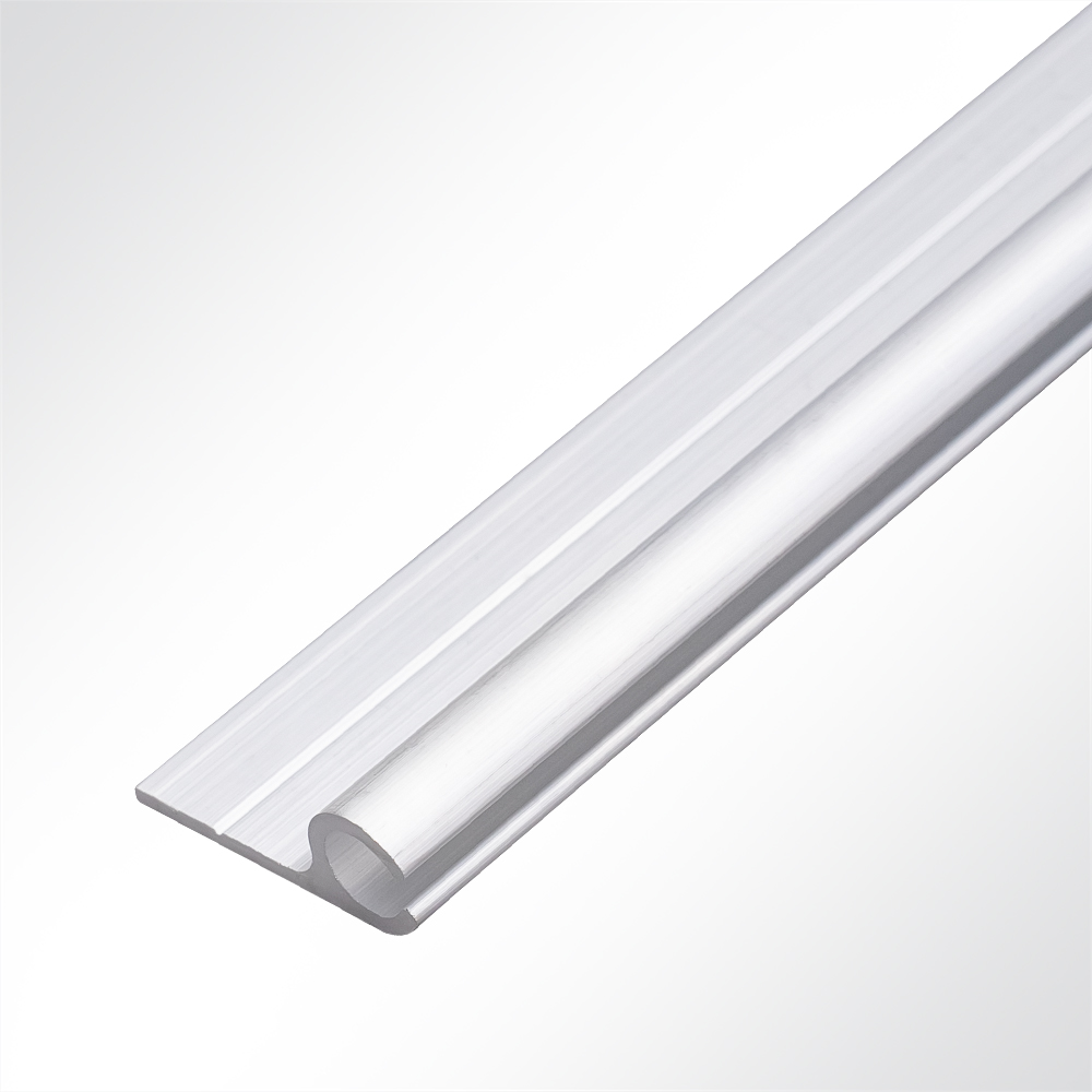 Kederschiene Kederleiste Kederprofil Aluminium pressblank für Keder 5,5mm  Länge 1m