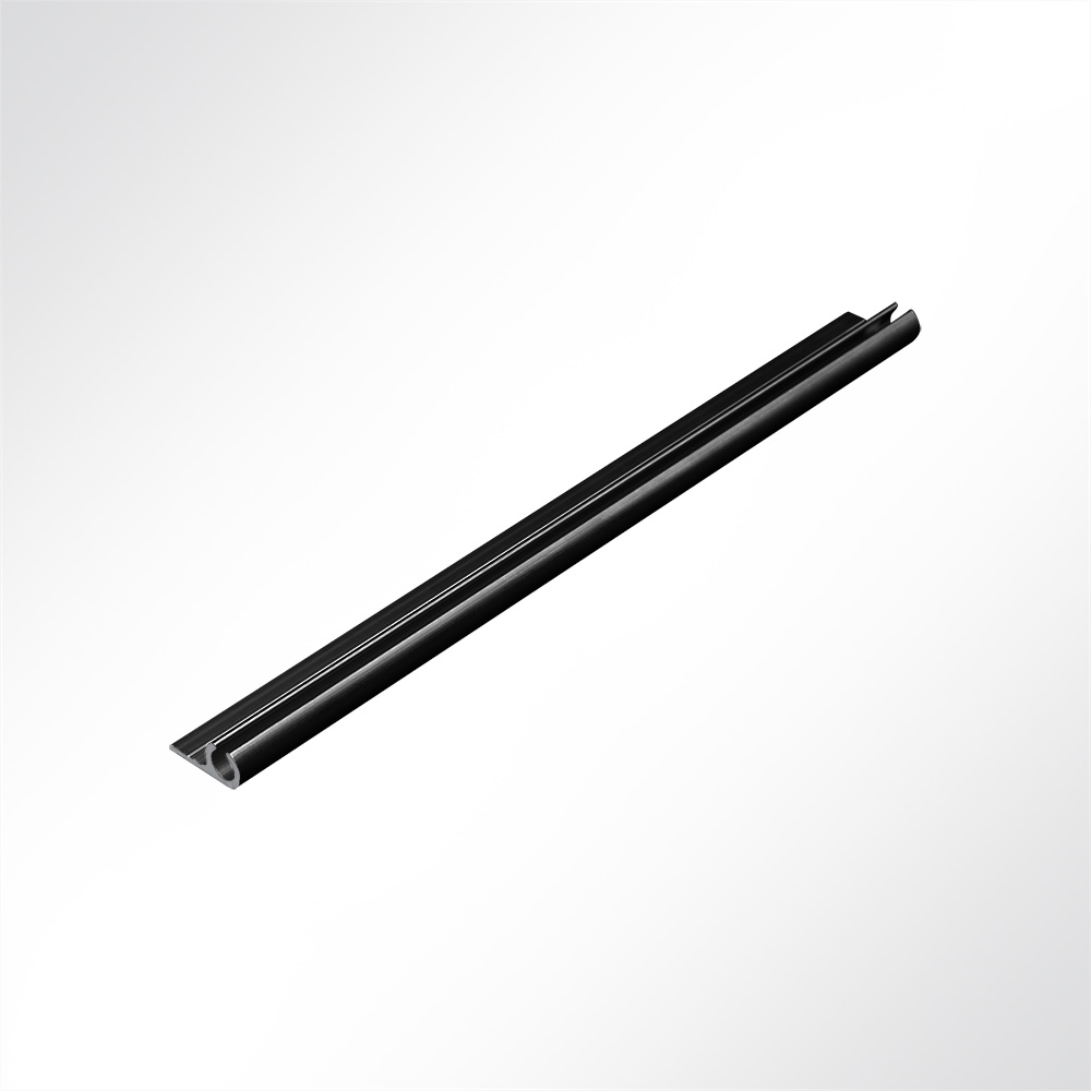 Artikelbild Kederleiste Aluminium 90° schwarz RAL 9005 für Deckenmontage für 7,5 - 9,0mm Keder 1m