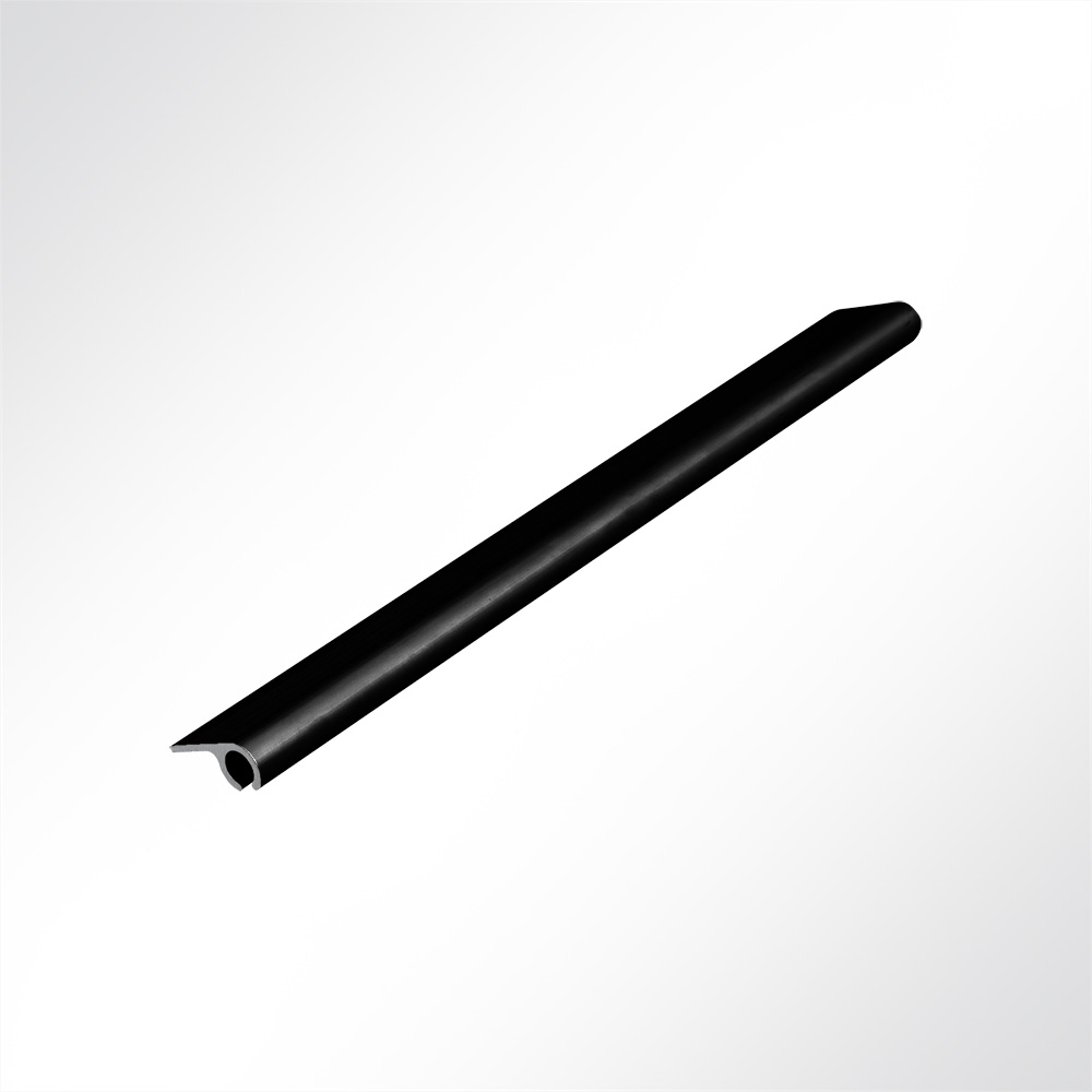 Artikelbild Kederleiste Aluminium 90° schwarz RAL 9005 für Deckenmontage für 7,5 - 9,0mm Keder 1m