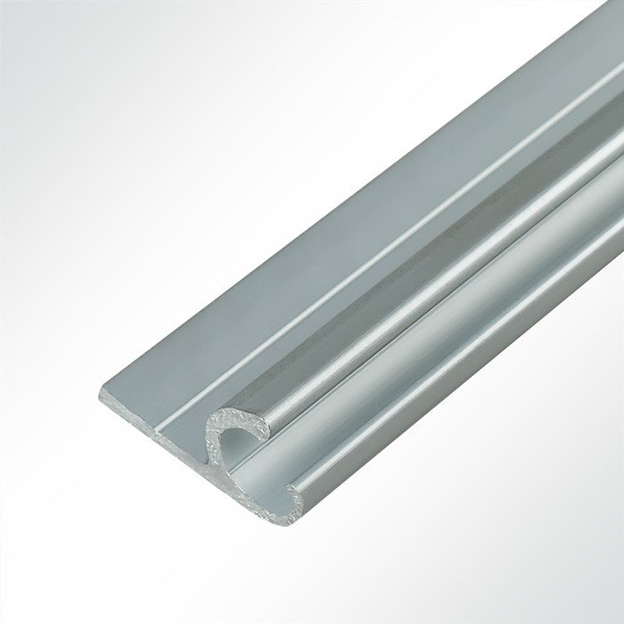 Kederschiene Aluminium eloxiert für 6,0 - 9,0mm Keder