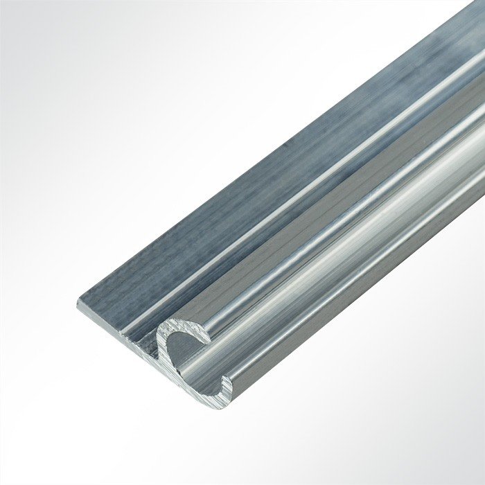 10 x Kederschiene Aluminium pressblank für 5,5 - 9,00mm Keder