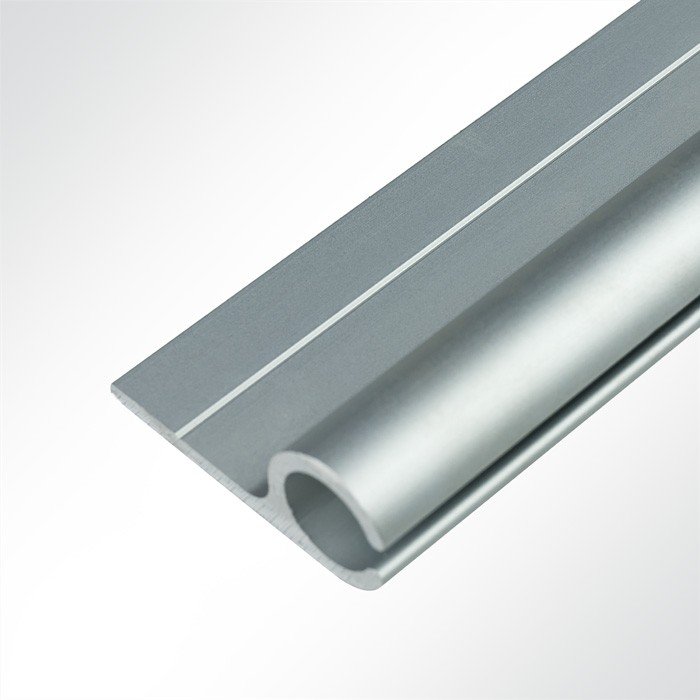 Kederschiene Aluminium eloxiert für 5,5 - 14,00mm Keder