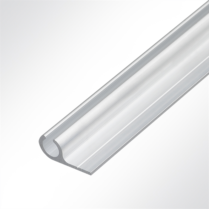 Kederleiste Aluminium pressblank für Deckenmontage für 7,5 - 9,0mm Keder