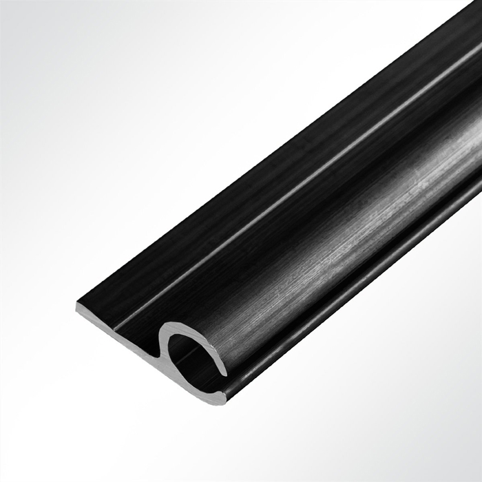 Kederschiene Kederleiste Aluminium 0 schwarz RAL 9005 fr 5-9mm Keder