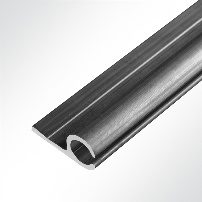 Kederschiene Kederleiste Aluminium 0 anthrazit RAL 7016 fr 5-9mm Keder