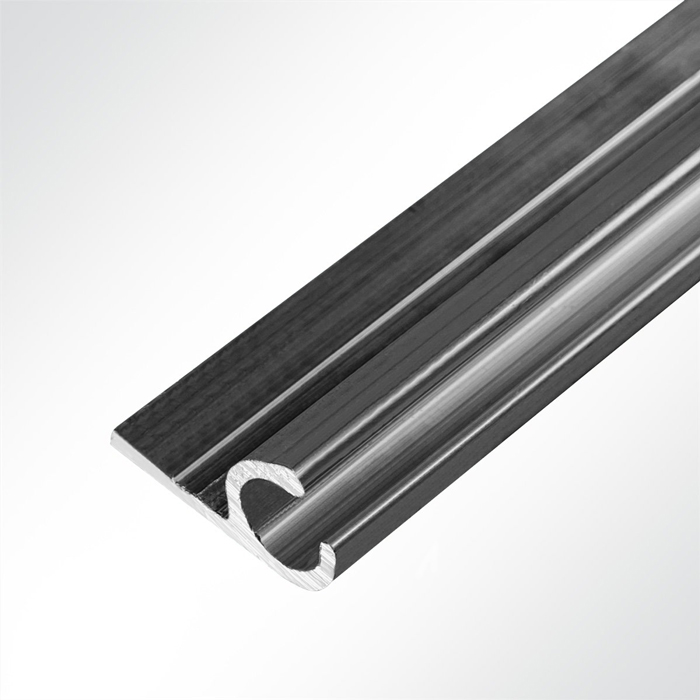 Kederschiene Kederleiste Aluminium 45 anthrazit RAL 7016 fr 5-9mm Keder