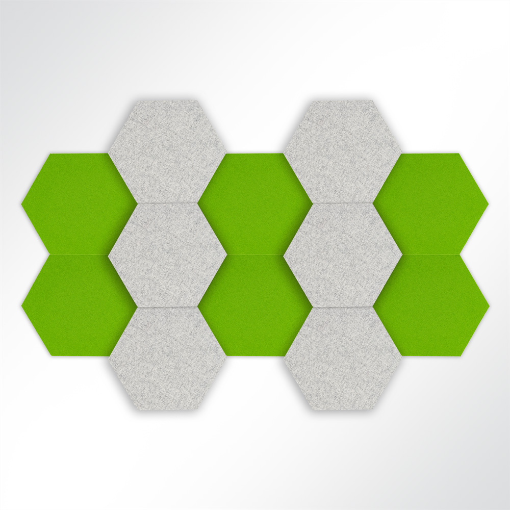 Artikelbild QP Schallabsorber Basotect Hexagon-Set 12-teilig  290mm Grau, Grn