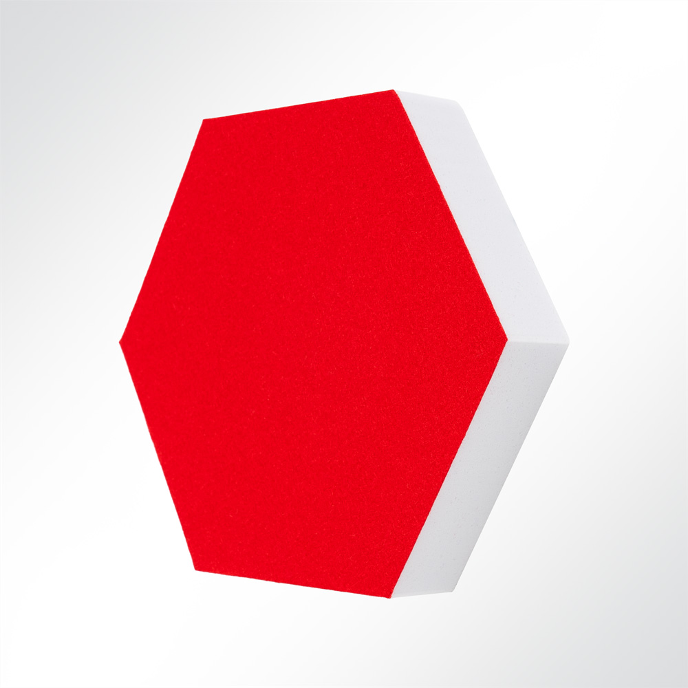Artikelbild QP Schallabsorber Basotect Hexagon-Set 12-teilig  580mm Braun, Rot