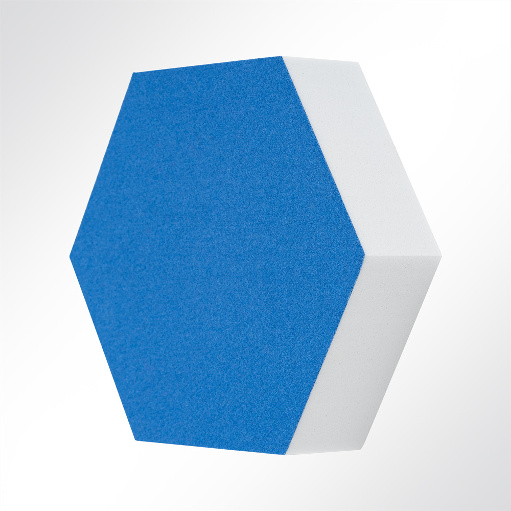 Artikelbild QP Schallabsorber Basotect Hexagon-Set 12-teilig  290mm Braun, Blau