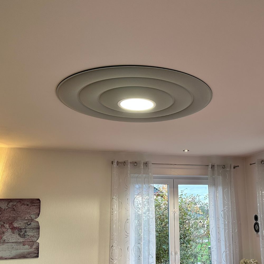 Artikelbild Akustikpaneel Quiet Circle 90cm 4000K LED Spot und Abhngeset Gelb 0053 28 Watt