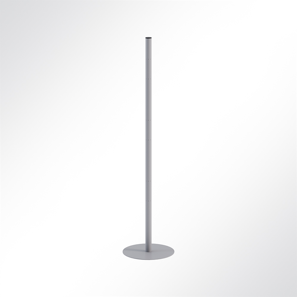 Artikelbild QP Akustikpaneel Pole-Mode Stange 4cm Hhe 140cm Fuss 34cm Grau 7035