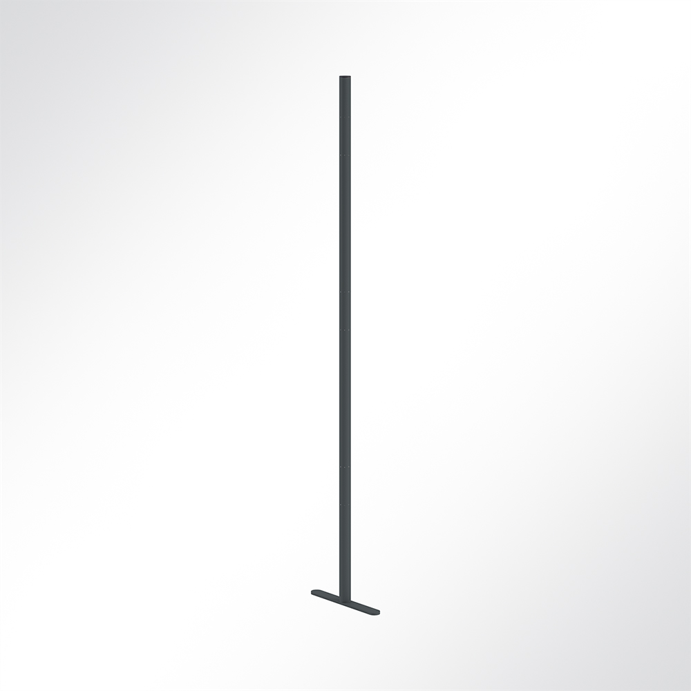 Artikelbild QP Akustikpaneel Pole-Mode Stange 4cm Hhe 180cm Fuss L: 34cm Schwarz 7016