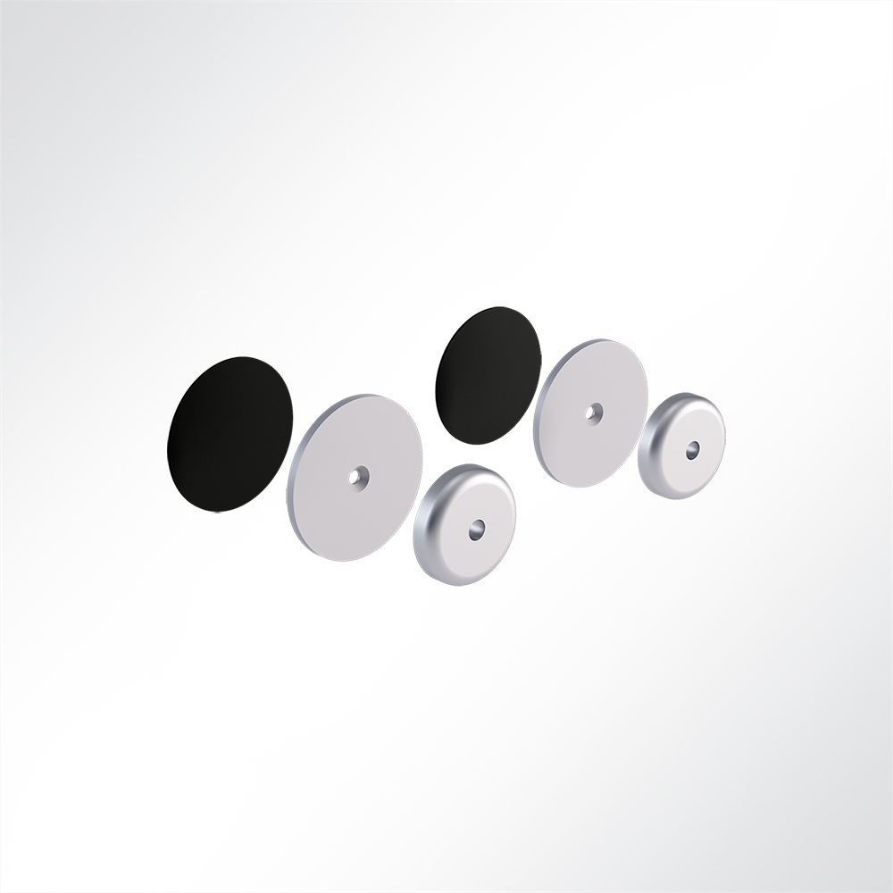 Artikelbild QP Akustikpaneel Wall & Ceiling Support 2 Magnete 36mm fr Glas und Wand Schwarz 9005