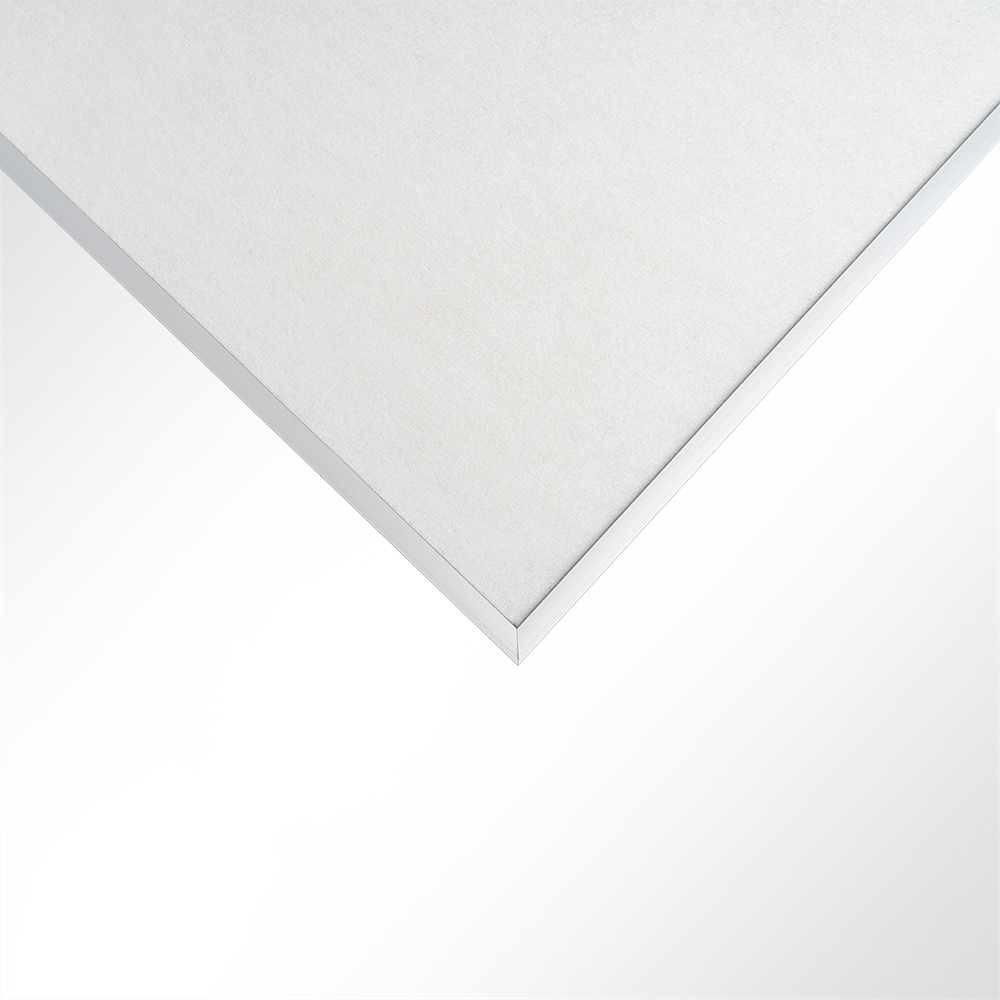 Artikelbild QP Akustikpaneele Schallabsorber Deckensegel mit Alu-Rahmen bluefiber tec based B1 2500g/m wei 620x625x50mm