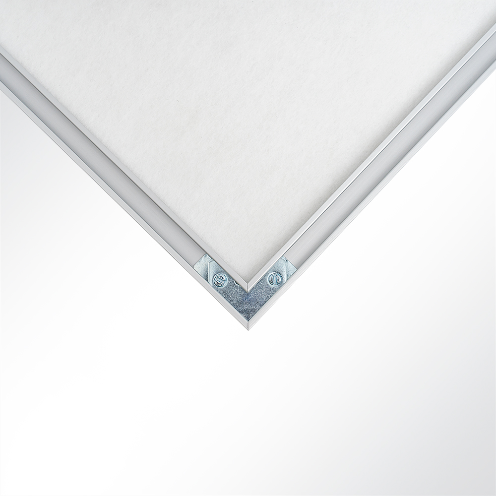 Artikelbild QP Akustikpaneele Schallabsorber Deckensegel mit Alu-Rahmen bluefiber tec based B1 2500g/m wei 620x625x50mm