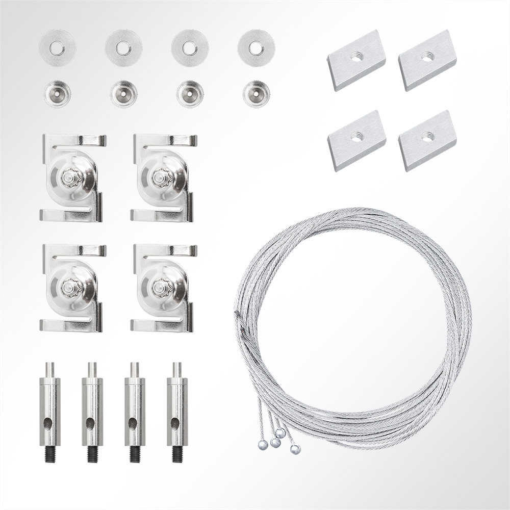 Artikelbild QP SilenceCore PAD PET Vlies Akustikpaneele Deckensegel mit Alu-Rahmen 1500g/m B1 grau 600x600x50mm