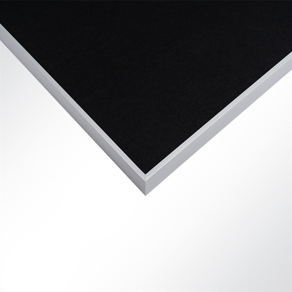 Artikelbild QP SilenceCore PAD PET Vlies Akustikpaneele Deckensegel mit Alu-Rahmen 1500g/m B1 schwarz 600x600x50mm