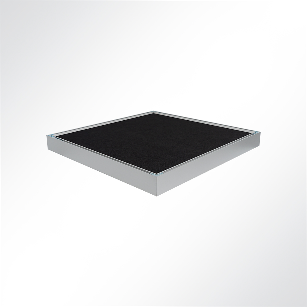 Artikelbild QP Akustik Deckenpaneel schwarz mit Alu-Rahmen 620x625mm
